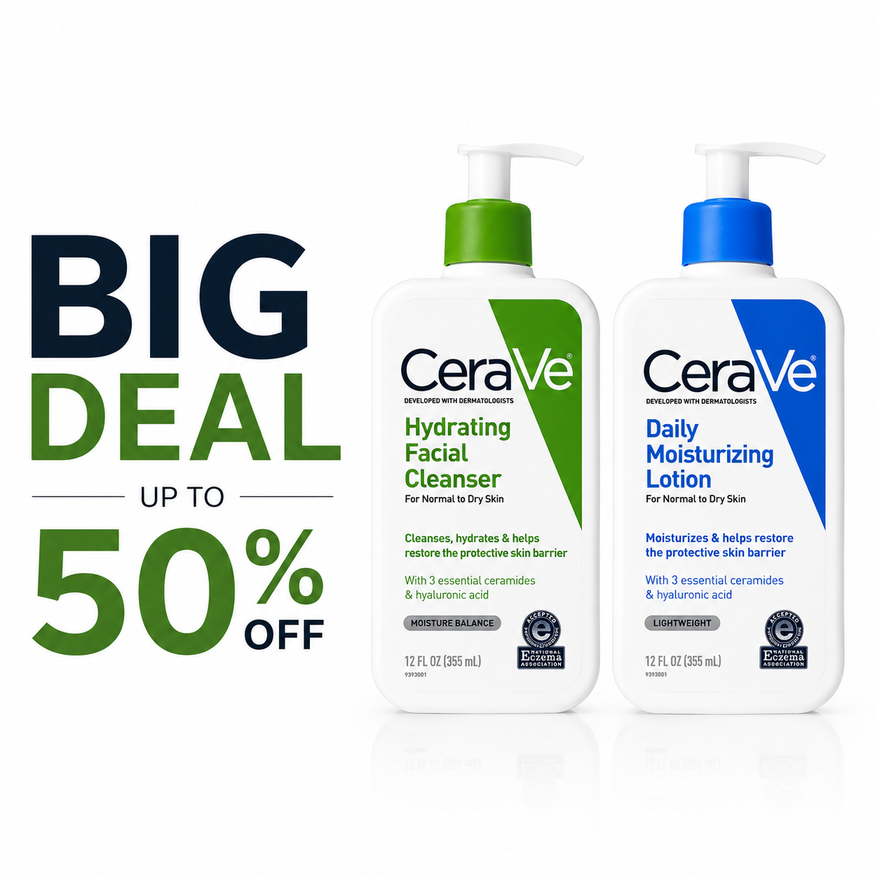 CeraVe Hydrating Facial Cleanser & Moisturizing Lotion